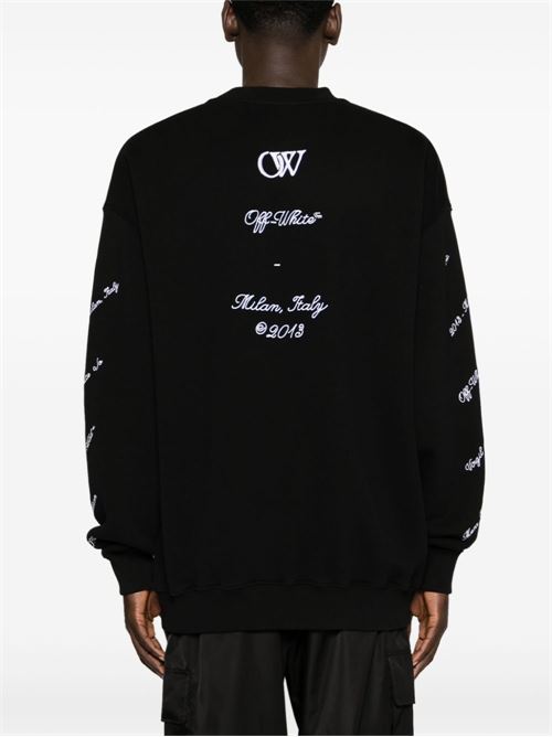 Logo crewneck sweatshirt OFF WHITE | OMBA054S24FLE0091001